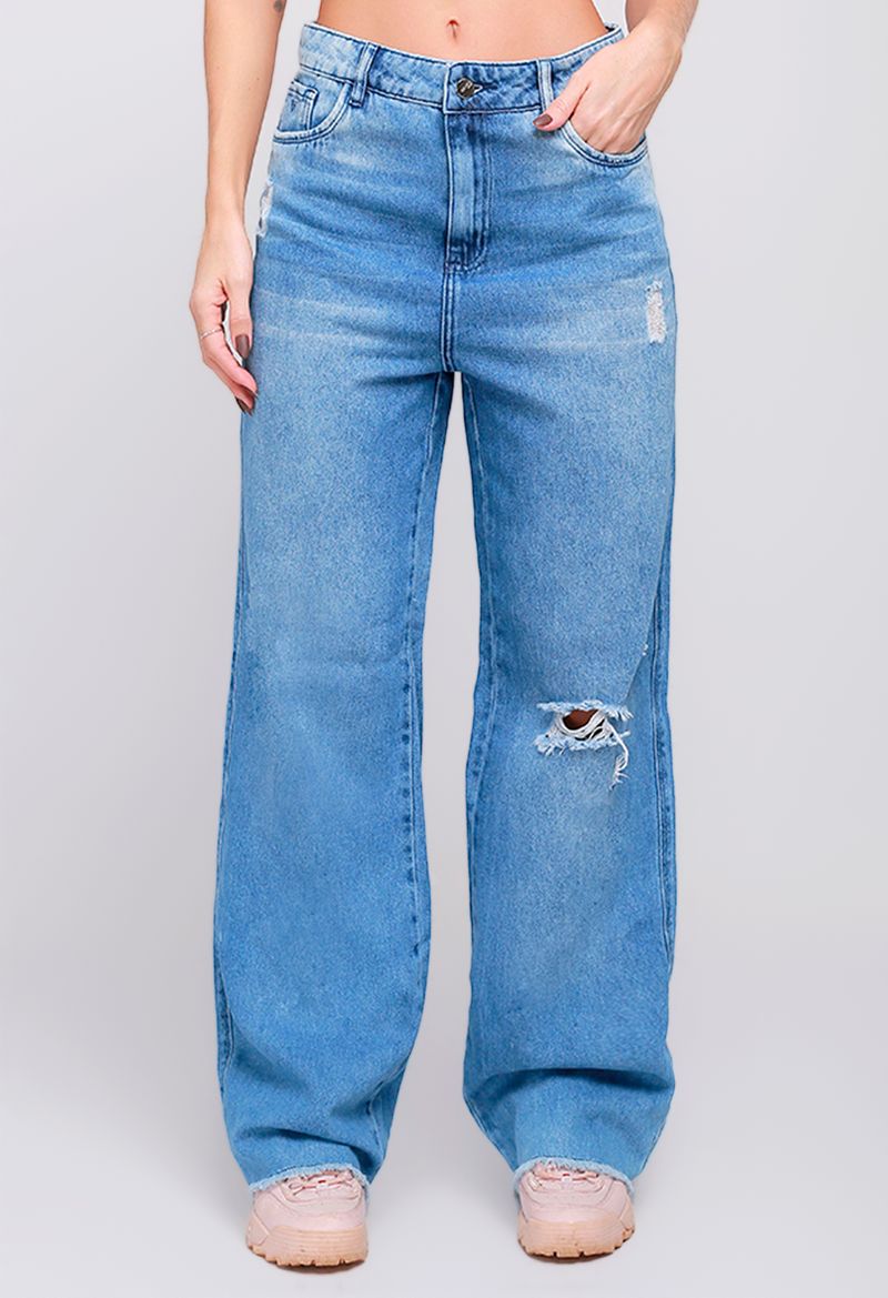 Calça Jeans Wide Leg