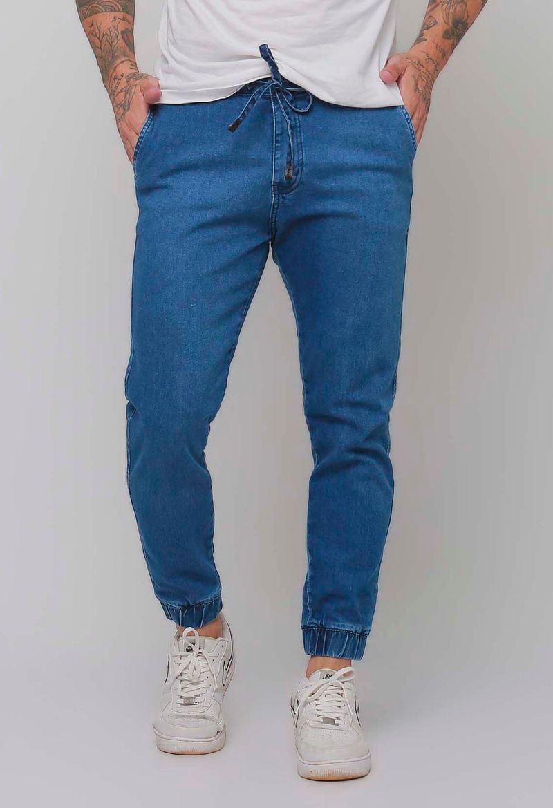 Calça Jeans Jogger Masculina Com Amarração - 767 Jeans