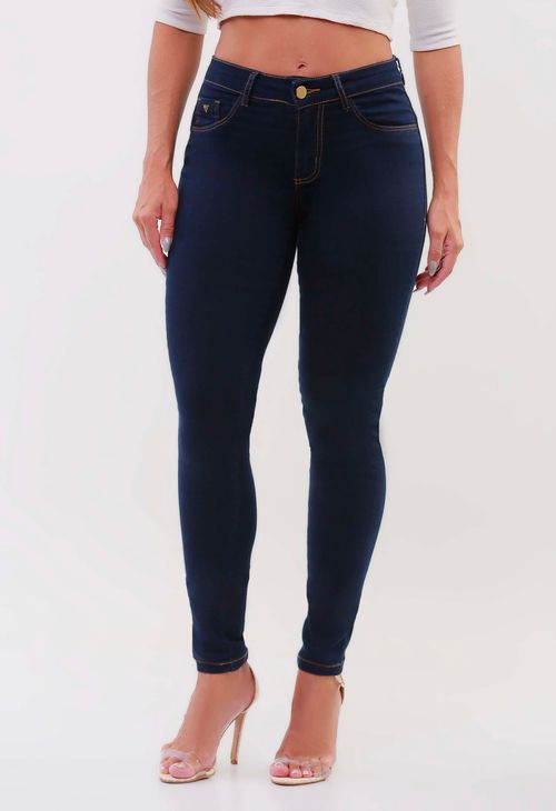 Calça Jeans Skinny Feminina Levanta Bumbum Escura