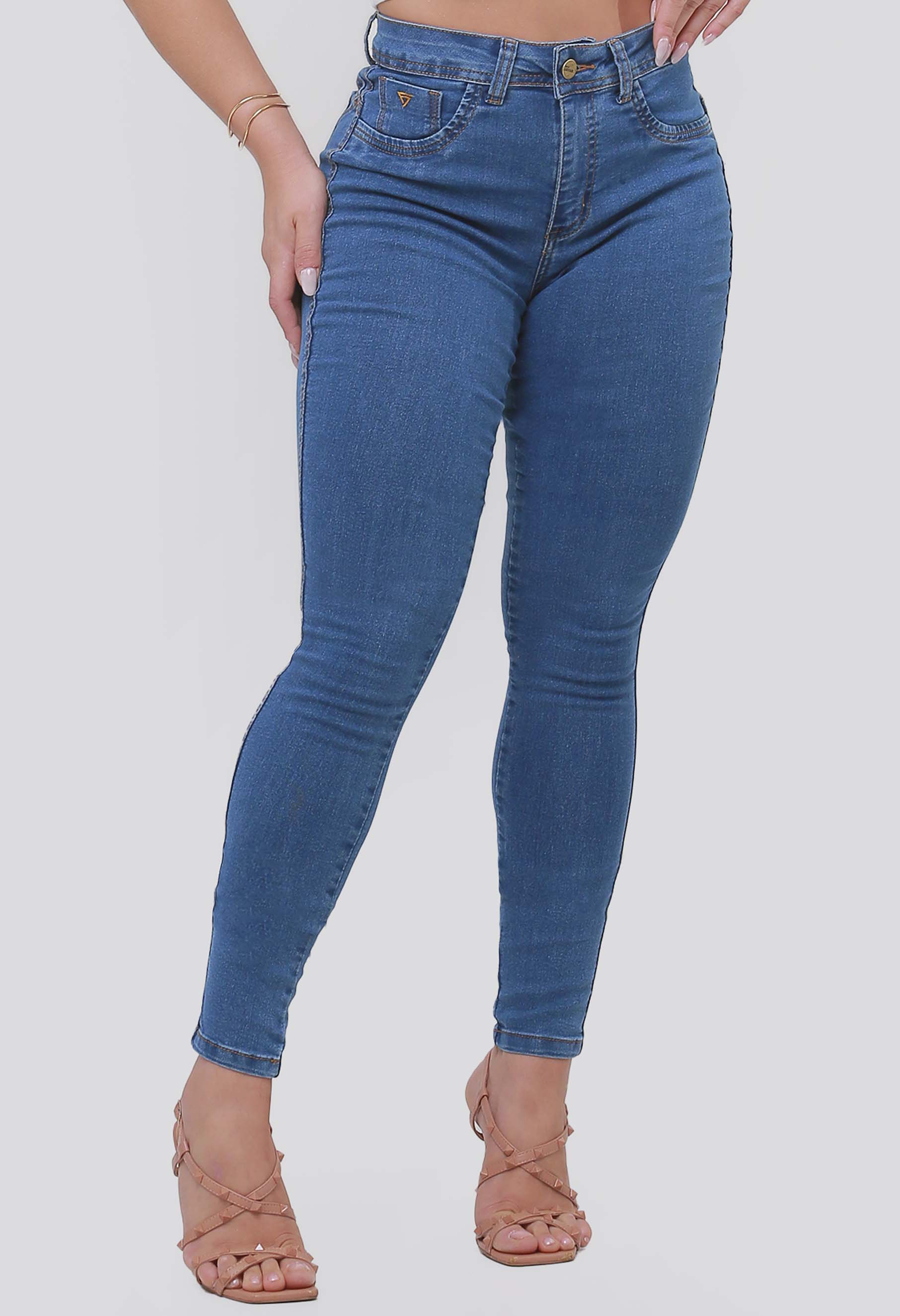 Skinny jeans de licra para mujer