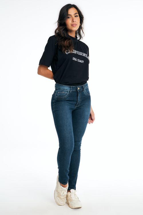 Calça Jeans Skinny Feminina Levanta Bumbum Com Barra Desfeita 24704